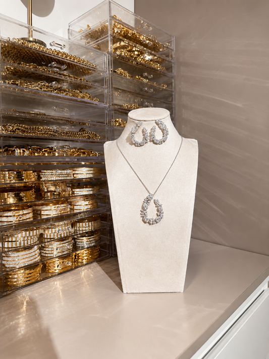 Dressed in zircon set