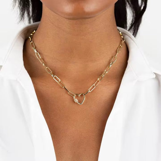 Melted heart necklace