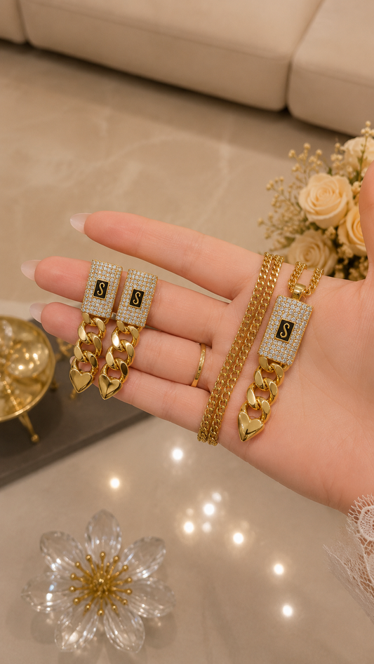 14k gold plated monaco set
